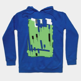 Abstract green strokes Hoodie